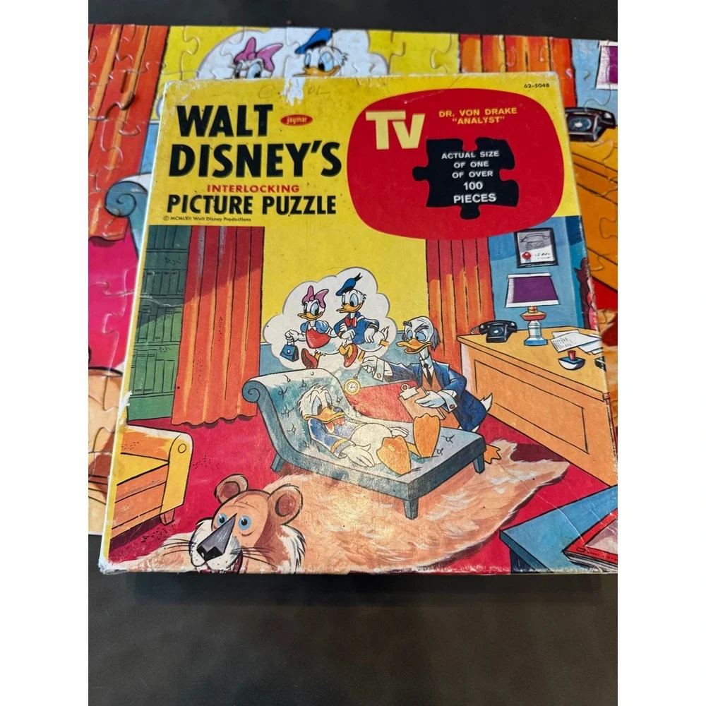 Vintage‎ Walt Disney Picture Puzzle Jaymar Dr Von Drake 100 Pieces MCMLXII